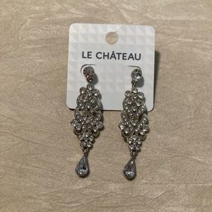Le Chateau Chandelier Formal Earrings in silver